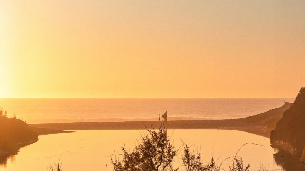 Golden hour at São Lourenço beach