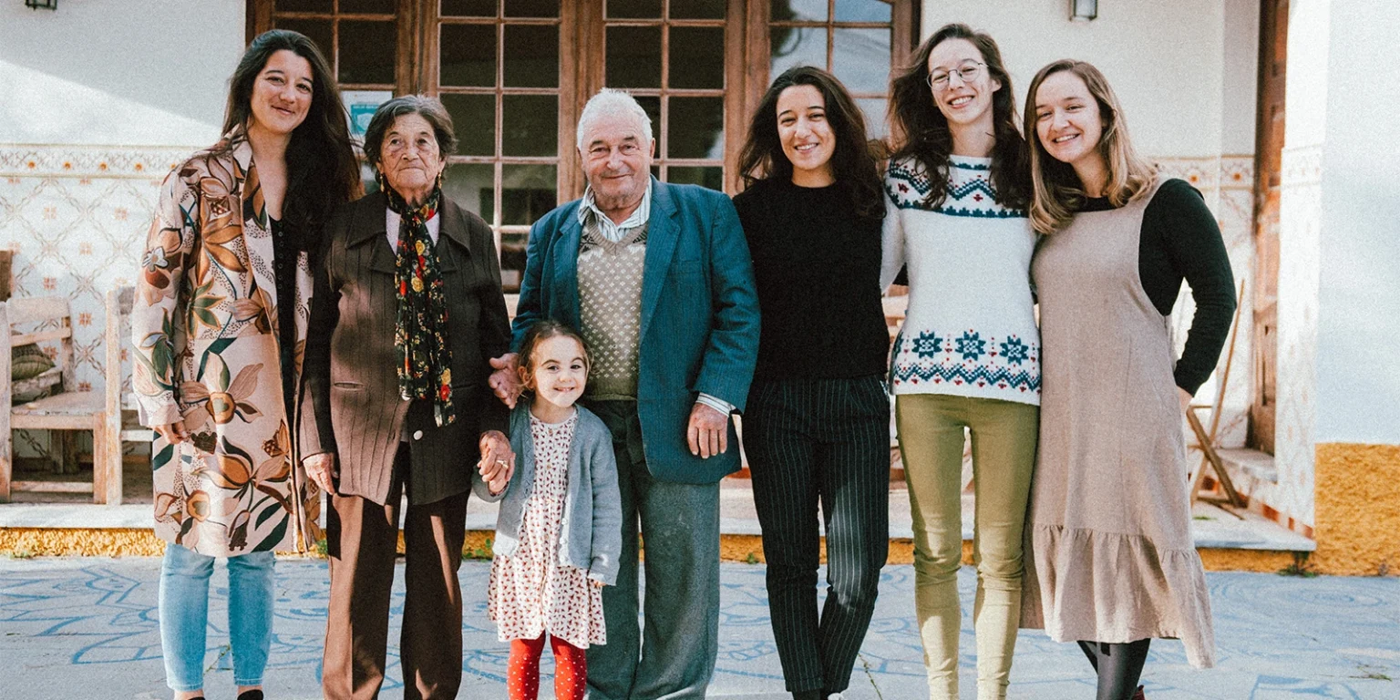 Family portrait in front of Ondina Guesthouse