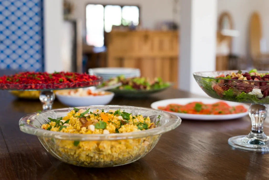 Some delicious looking vegan dishes made at Ondina Guesthouse kitchen