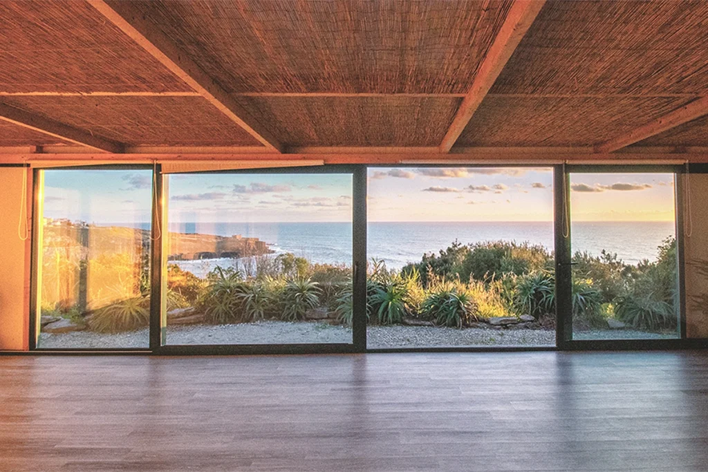 Ocean view from yoga studio