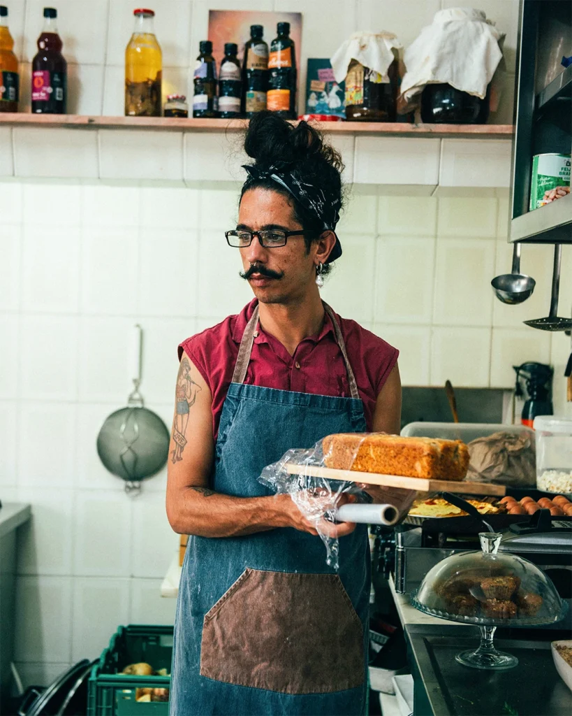 Staff member David, at the kitchen